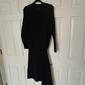 All Saints Classic Black Long Sleeve sweater Dress